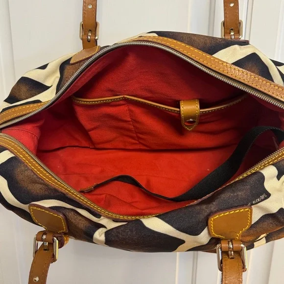 NWT DOONEY & BOURKE 🦆 RARE Vintage Giraffe Duffle Satchel Shoulder Bag - Picture 8 of 11